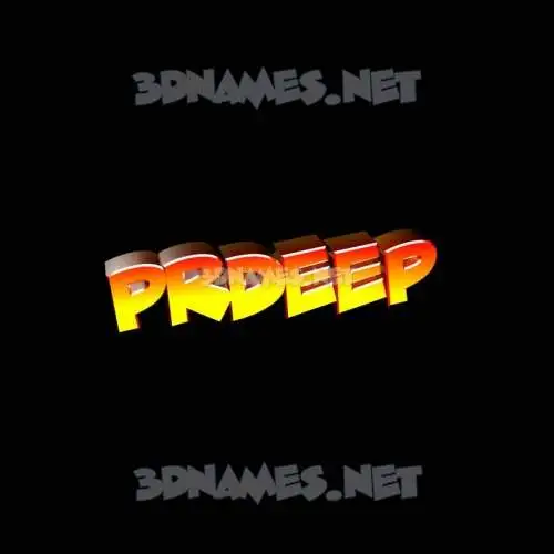 prdeep in Black Background style - 3D name wallpaper