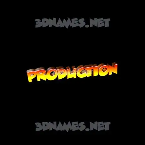 production in Black Background style - 3D name wallpaper
