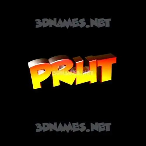 prut in Black Background style - 3D name wallpaper