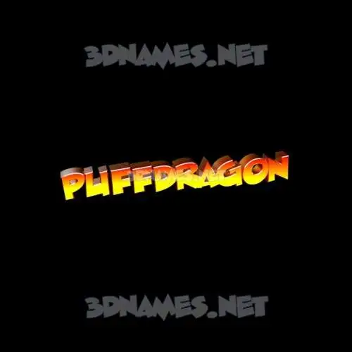 puffdragon in Black Background style - 3D name wallpaper puffdragon in Black Background style - 3D name wallpaper