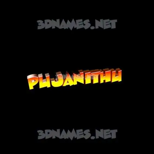 pujanithu in Black Background style - 3D name wallpaper