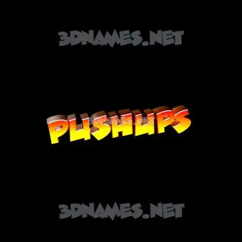 pushups in Black Background style - 3D name wallpaper pushups in Black Background style - 3D name wallpaper