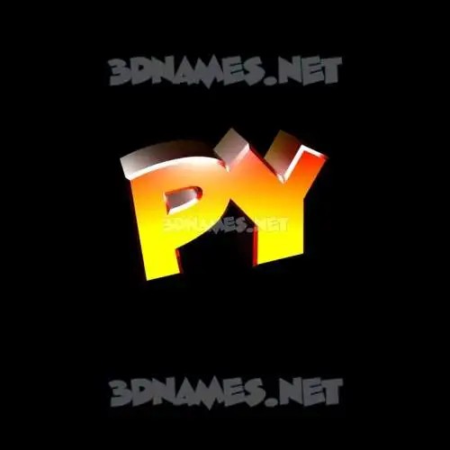 py in Black Background style - 3D name wallpaper