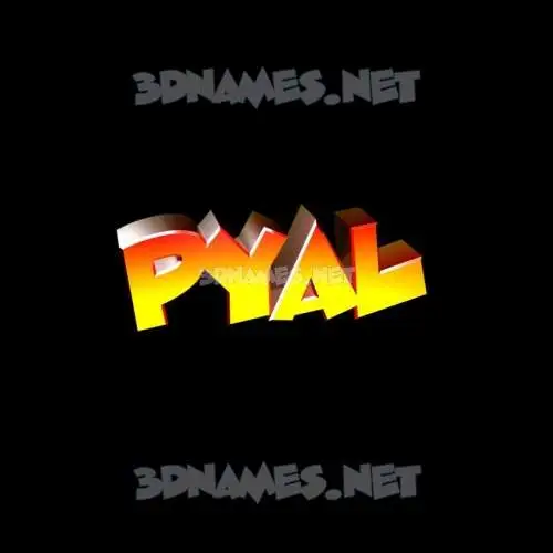 pyal in Black Background style - 3D name wallpaper