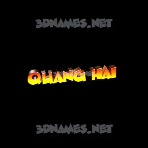 quang hai in Black Background style - 3D name wallpaper