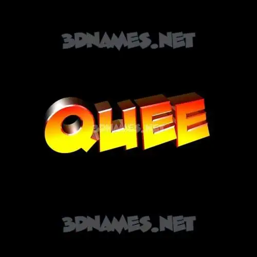 quee in Black Background style - 3D name wallpaper