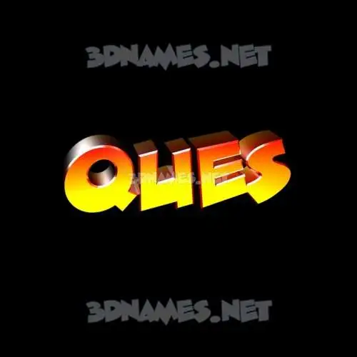 ques in Black Background style - 3D name wallpaper ques in Black Background style - 3D name wallpaper