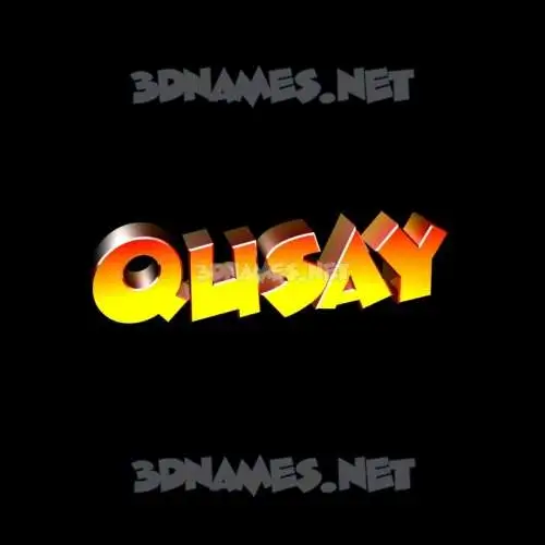 qusay in Black Background style - 3D name wallpaper