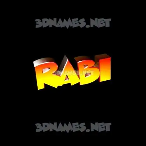 rabi in Black Background style - 3D name wallpaper