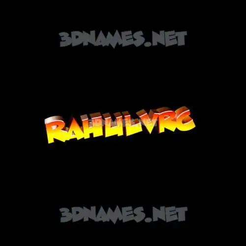 rahulvrc in Black Background style - 3D name wallpaper