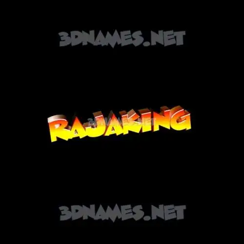 rajaking in Black Background style - 3D name wallpaper