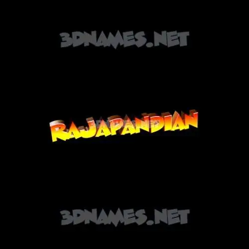 rajapandian in Black Background style - 3D name wallpaper
