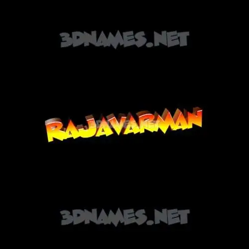 rajavarman in Black Background style - 3D name wallpaper
