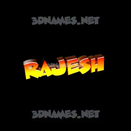 rajesh in Black Background style - 3D name wallpaper