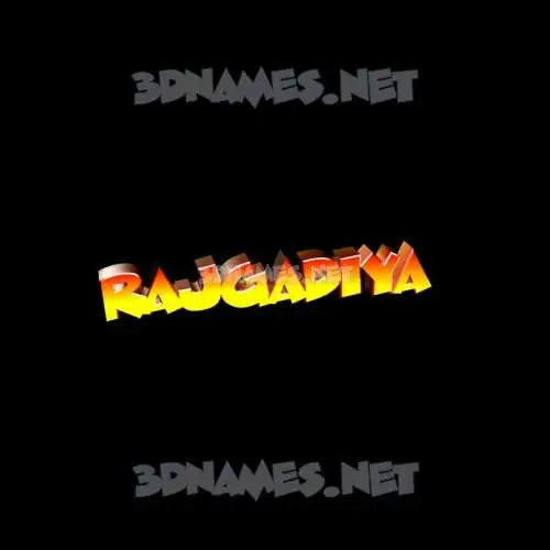 rajgadiya in Black Background style - 3D name wallpaper