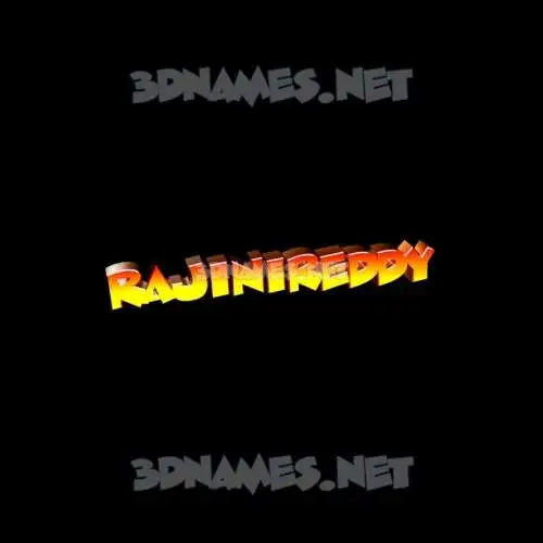rajinireddy in Black Background style - 3D name wallpaper