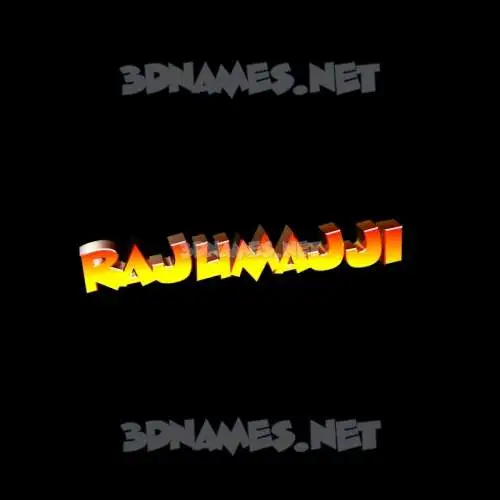 rajumajji in Black Background style - 3D name wallpaper