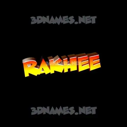 rakhee in Black Background style - 3D name wallpaper
