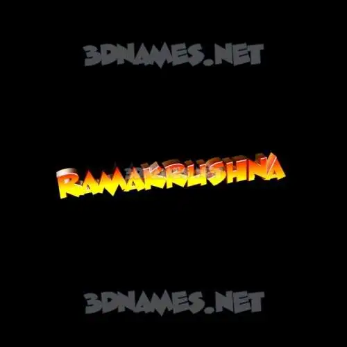 ramakrushna in Black Background style - 3D name wallpaper