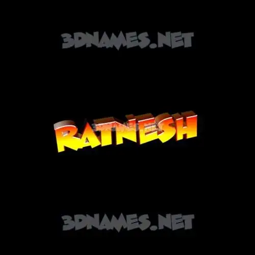 ratnesh in Black Background style - 3D name wallpaper