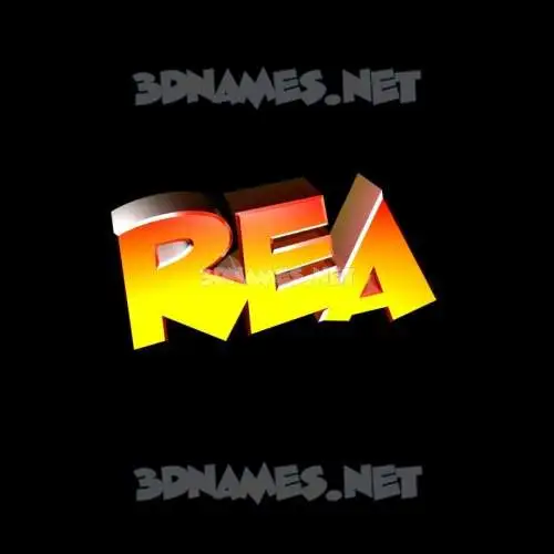 rea in Black Background style - 3D name wallpaper