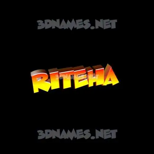 riteha in Black Background style - 3D name wallpaper riteha in Black Background style - 3D name wallpaper