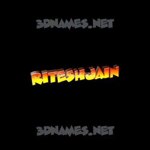 riteshjain in Black Background style - 3D name wallpaper