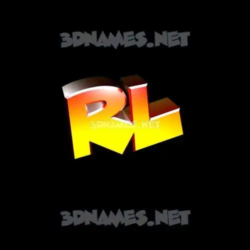 rl in Black Background style - 3D name wallpaper rl in Black Background style - 3D name wallpaper