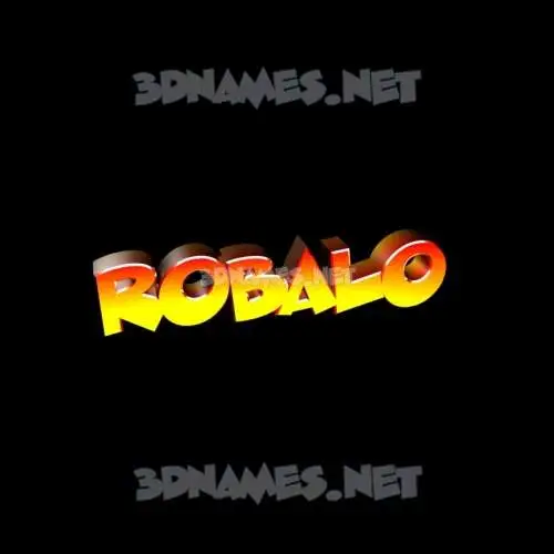 robalo in Black Background style - 3D name wallpaper