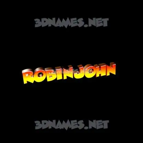 robinjohn in Black Background style - 3D name wallpaper