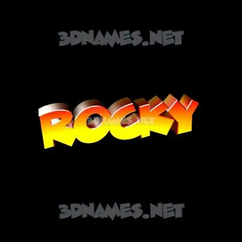 rocky in Black Background style - 3D name wallpaper rocky in Black Background style - 3D name wallpaper
