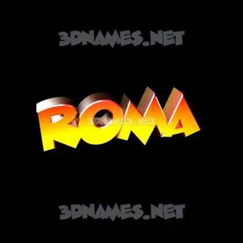 roma in Black Background style - 3D name wallpaper