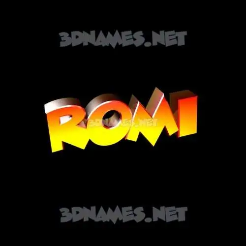 romi in Black Background style - 3D name wallpaper