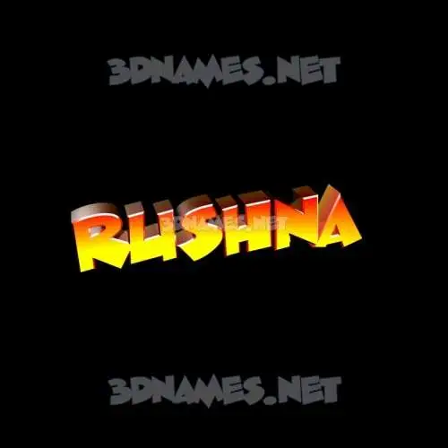 rushna in Black Background style - 3D name wallpaper rushna in Black Background style - 3D name wallpaper