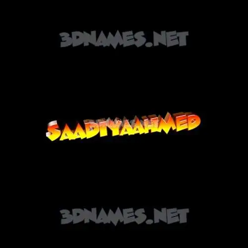 saadiyaahmed in Black Background style - 3D name wallpaper