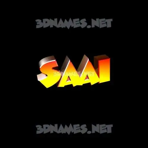 saai in Black Background style - 3D name wallpaper