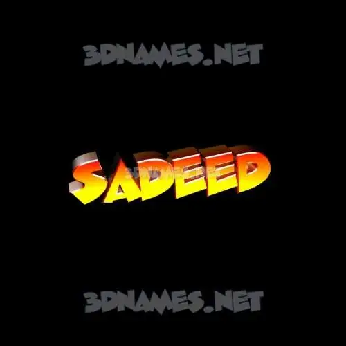 sadeed in Black Background style - 3D name wallpaper