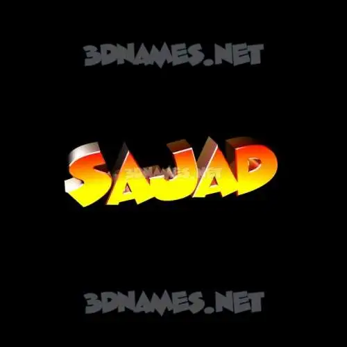 sajad in Black Background style - 3D name wallpaper