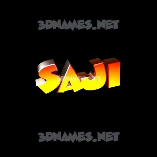 saji in Black Background style - 3D name wallpaper saji in Black Background style - 3D name wallpaper