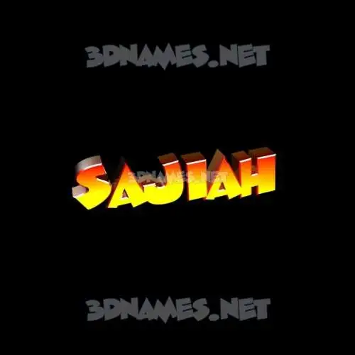 sajiah in Black Background style - 3D name wallpaper