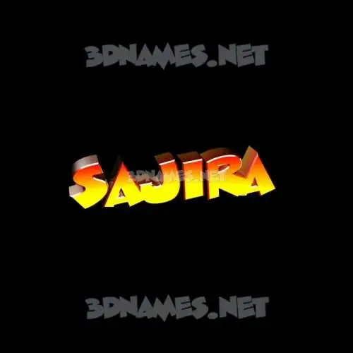 sajira in Black Background style - 3D name wallpaper