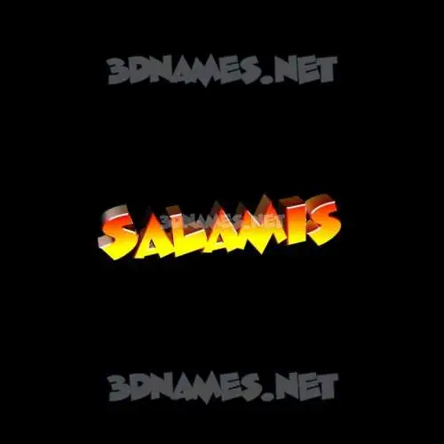 salamis in Black Background style - 3D name wallpaper