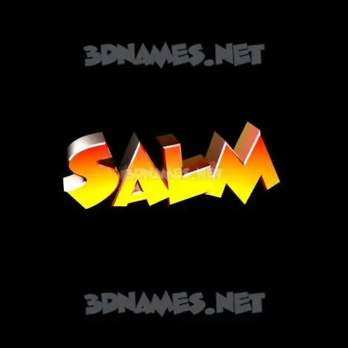 salm in Black Background style - 3D name wallpaper