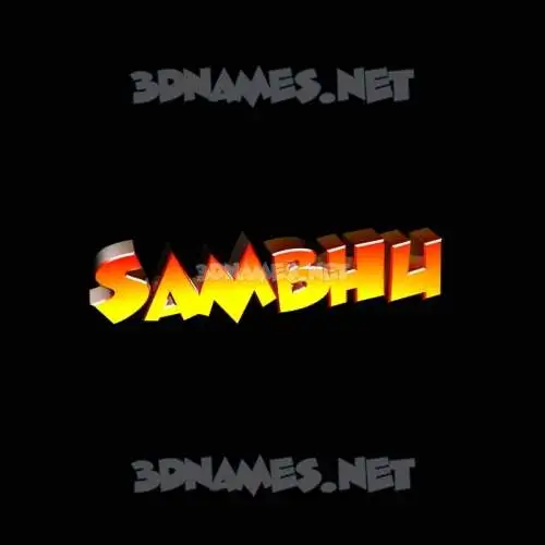sambhu in Black Background style - 3D name wallpaper