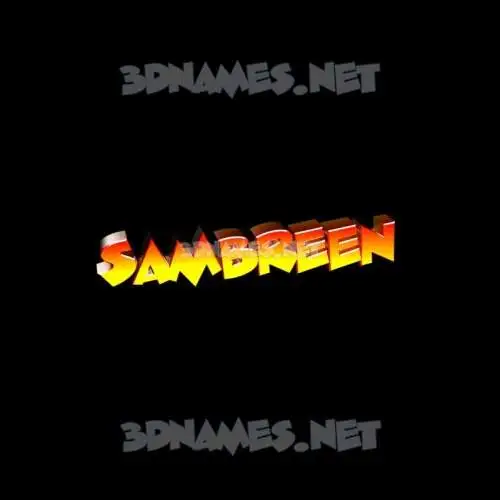 sambreen in Black Background style - 3D name wallpaper