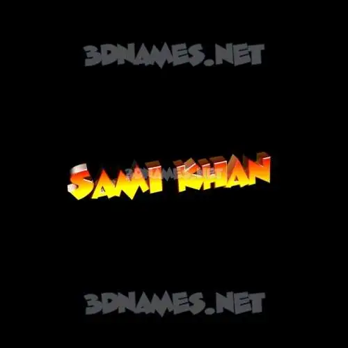 sami khan in Black Background style - 3D name wallpaper sami khan in Black Background style - 3D name wallpaper