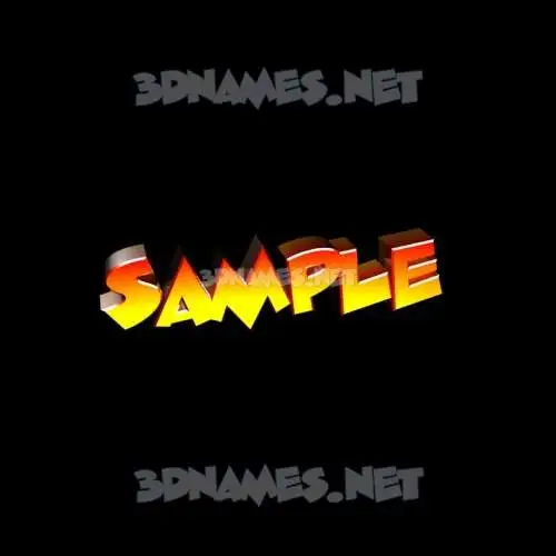sample in Black Background style - 3D name wallpaper