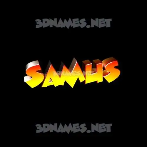 samus in Black Background style - 3D name wallpaper