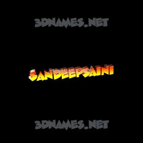 sandeepsaini in Black Background style - 3D name wallpaper