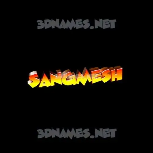 sangmesh in Black Background style - 3D name wallpaper